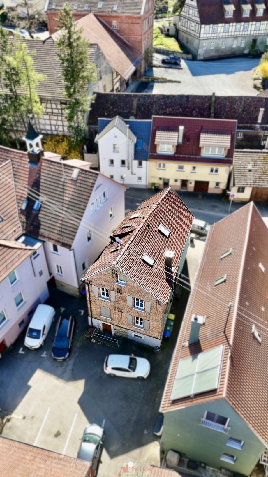 Sicht von oben Mehrfamilienhaus Vaihingen an der Enz-Kleinglattbach