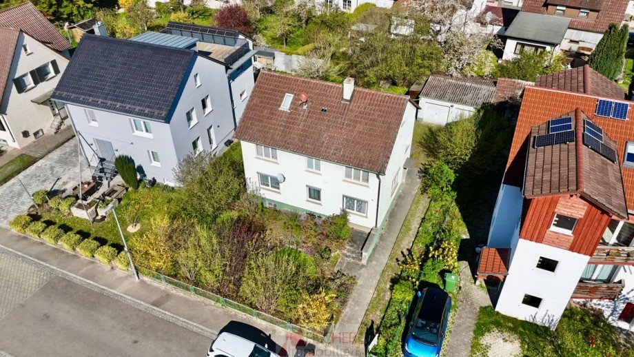 Sicht von oben Zweifamilienhaus Vaihingen an der Enz